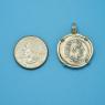 Pendant size next to a Quarter