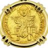 867-879 Jesus Christ Coin in 18k gold pendant