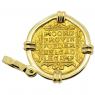 1649 Dutch ducat coin in gold pendant
