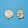 Pendant size next to a Quarter