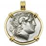 297-286 BC, Alexander the Great coin in gold pendant