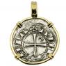 1163 -1188 Antioch Crusader Cross Coin in gold Pendant