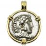 325-324, Alexander the Great tetradrachm in gold pendant