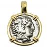 325-323 BC Alexander the Great coin in gold pendant