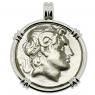 297-281 BC Alexander the Great coin in white gold pendant