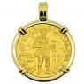 1776 Dutch ducat coin in 18k gold pendant