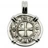 1163 -1188 Antioch Crusader Cross Coin in white gold Pendant
