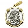 196-146 BC Zeus stater coin in gold pendant