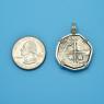Pendant size next to a Quarter