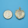 Pendant size next to a Quarter