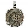 Widows Mite prutah coin in white gold pendant