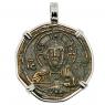 1078-1081 Jesus Christ coin in white gold pendant