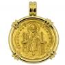 1028-1034 Jesus Christ gold coin in 18k pendant