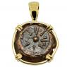 Holy Land Widow’s Mite in gold pendant