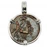 Constantine hand of God coin in white gold pendant
