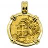 1598-1613 Spanish Doubloon in gold pendant