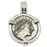 88-84 BC Helios coin in white gold pendant