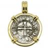 1163 -1188 Antioch Crusader coin in gold pendant