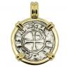 1163 -1188 Antioch Crusader coin in gold pendant