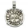1163-1188 Antioch Crusader coin in white gold pendant