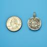 Pendant size next to a Quarter