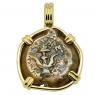 Widows Mite prutah coin in gold pendant