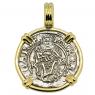 1536 Madonna and Child coin in gold pendant