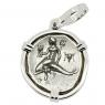 272-240 BC Dolphin rider coin in white gold pendant