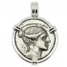 108-107 BC Victory denarius in white gold pendant