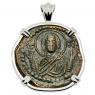 1068-1071 Mary coin in white gold pendant