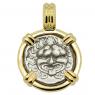 480-450 BC Gorgon drachm coin in gold pendant