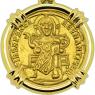 871-886 Jesus Christ Coin in 18k gold pendant