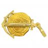 Spanish two escudos 14k gold anchor pendant