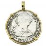 1783 El Cazador Shipwreck 2 reales gold pendant