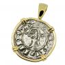 Antioch Crusader Cross denier in gold pendant