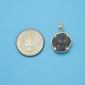 Pendant size next to a Quarter