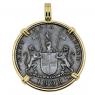 1808 Admiral Gardner shipwreck coin in gold pendant