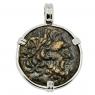 133-27 BC Asclepius coin in white gold pendant
