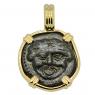 420-410 BC Gorgon tetras in gold pendant