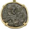 Byzantine Jesus Christ bronze follis coin