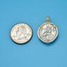 Pendant size next to a Quarter