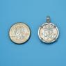 Pendant size next to a Quarter