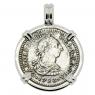 1783 El Cazador Shipwreck coin in white gold pendant