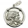 196-146 BC Zeus Stater in white gold pendant