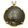 1195 – 1203 Jesus Christ aspron trachy in gold pendant