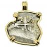 1715 Treasure Fleet Shipwreck coin in gold pendant