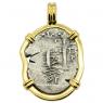 SOLD Consolacion Shipwreck 1 Real Pendant; Please Explore Our Spanish Treasure Pendants For Similar Items.                 