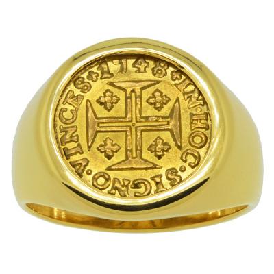 1748 Portuguese 400 Reis in gold men's ring
