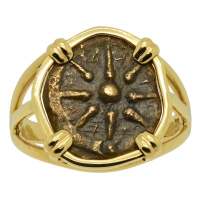 103-76 BC Widow’s mite in gold ladies ring