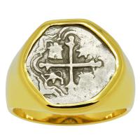 Ancient and Shipwreck Coin Gold Men's Rings